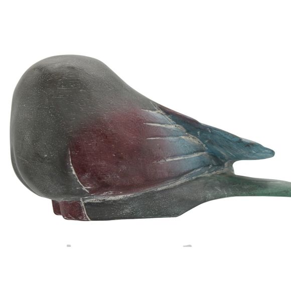 Vintage Hand Carved Wooden Owl Bird Figurine Hand Painted Decorative Sculpture - Picture 5 of 9